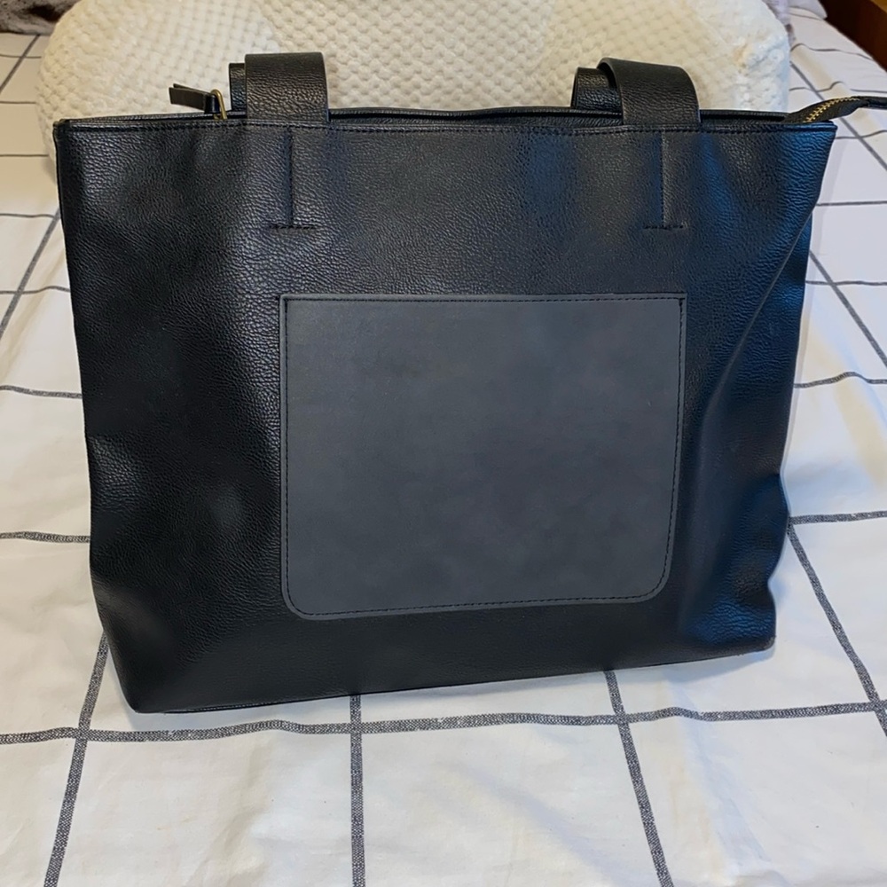 Faux Leather Tote